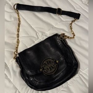TORY BURCH Black Leather Crossbody Bag